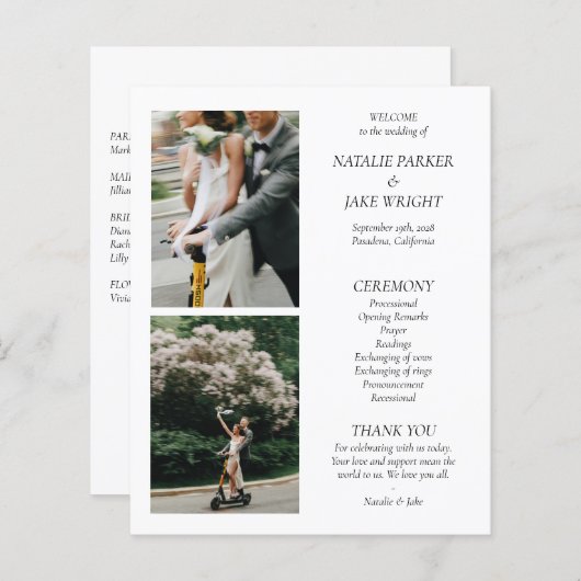 Nostalgisches Redaktionsprogramm Black & White Wed (Vorne/Hinten)