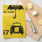 Nostalgisches Retro Airline Poster Geschirrtuch (Viertel Falte)