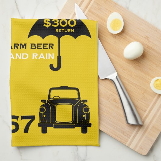 Nostalgisches Retro Airline Poster Geschirrtuch (Viertel Falte)