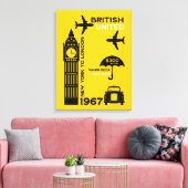 Nostalgisches Retro Airline Poster Leinwanddruck (Insitu (Wohnzimmer))