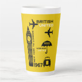 Nostalgisches Retro Airline Poster Milchtasse (Vorderseite)