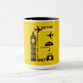 Nostalgisches Retro Airline Poster Tasse (Zentrum)