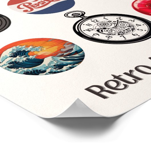 Nostalgisches Retro-Pop Poster (Ecke)