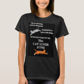 Nostalgisches Retro "The CAT LOVER ZONE" T-Shirt (Vorderseite)
