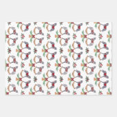 Nostalgisches Rockpferd mit Holly-Fir-Zweigen Geschenkpapier Set (Vorderseite 2)