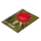 Nostalgisches Rote Rose Journal Notizblock (Linke Seite)