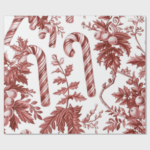 Nostalgisches rotes Weihnachten Geschenkpapier