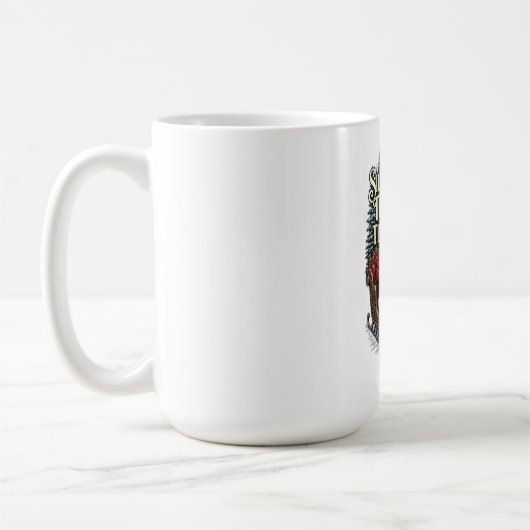 Nostalgisches Santa-T-Shirt, Schneepassage Kaffeetasse (Links)