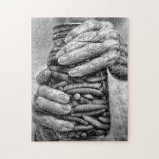 Nostalgisches Schwarz-Weiß-Rätsel Puzzle