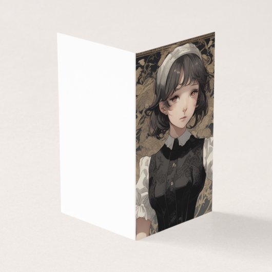 Nostalgisches Schwarzes Kleid Anime LBD Blank (Vorderseite)