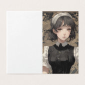 Nostalgisches Schwarzes Kleid Anime LBD Blank (Außenseite Aufgefaltet)