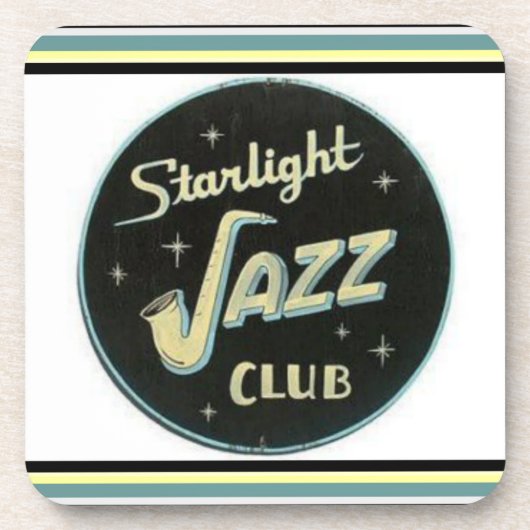 Nostalgisches "Starlight Jazz Club" Untersetzer Se (Vorderseite)