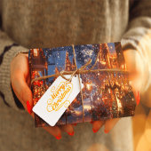 Nostalgisches viktorianisches Weihnachtsdorf-Gesch Geschenkpapier