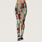 Nostalgisches Vintag Holiday Patchwork Quilt Leggings (Rückseite)