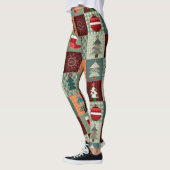 Nostalgisches Vintag Holiday Patchwork Quilt Leggings (Links)