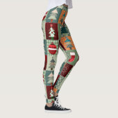 Nostalgisches Vintag Holiday Patchwork Quilt Leggings (Rechts)