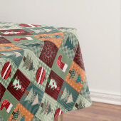Nostalgisches Vintag Holiday Patchwork Quilt Tischdecke (Beispiel)