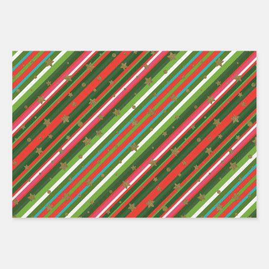 Nostalgisches Weihnachten: Elfen & Ornamente Geschenkpapier Set (Vorderseite 2)