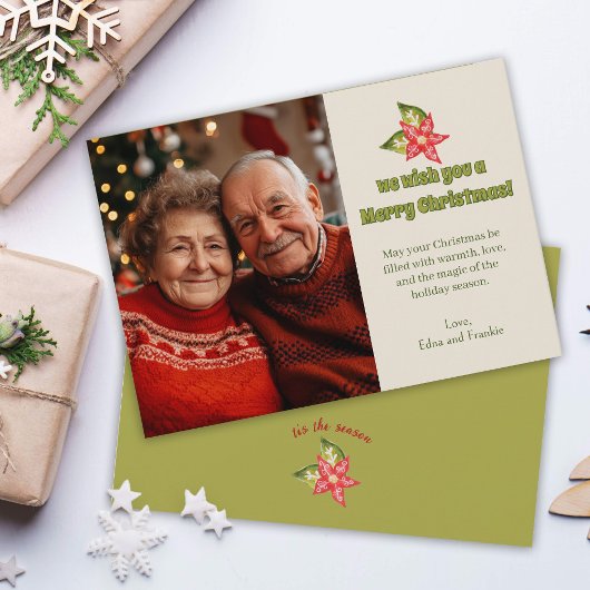 Nostalgisches Weihnachts-Foto Traditioneller Urlau Feiertagskarte