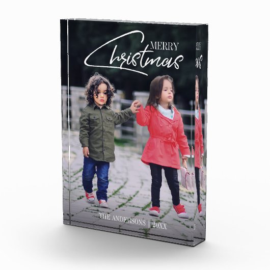 Nostalgisches Weihnachts-Script-Foto Fotoblock (Rechts)