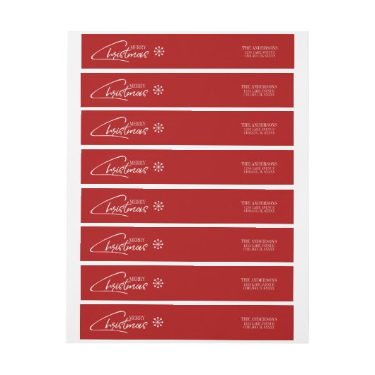 Nostalgisches Weihnachts-Script-Weihnachtsadressen (Bogen)