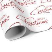Nostalgisches Weihnachts-Script-Wrapping Paper Geschenkpapier (Rolleneckpunkt)