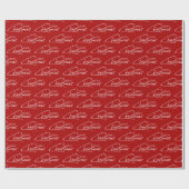 Nostalgisches Weihnachts-Script-Wrapping Paper Geschenkpapier (Flach)