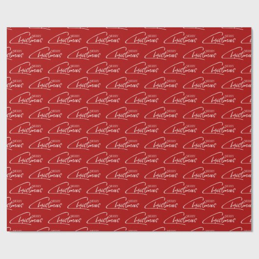 Nostalgisches Weihnachts-Script-Wrapping Paper Geschenkpapier (Flach)