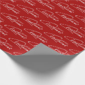 Nostalgisches Weihnachts-Script-Wrapping Paper Geschenkpapier (Ecke)