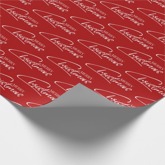 Nostalgisches Weihnachts-Script-Wrapping Paper Geschenkpapier (Ecke)