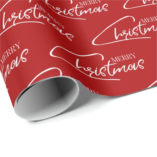 Nostalgisches Weihnachts-Script-Wrapping Paper Geschenkpapier (Rolleneckpunkt)