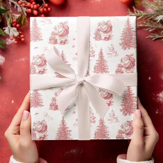 Nostalgisches Weihnachts-Toile-Wrap-Papier Geschenkpapier