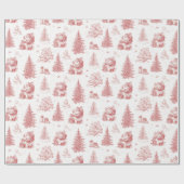 Nostalgisches Weihnachts-Toile-Wrap-Papier Geschenkpapier (Flach)