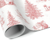 Nostalgisches Weihnachts-Toile-Wrap-Papier Geschenkpapier (Rolleneckpunkt)