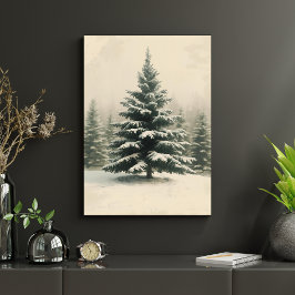 Nostalgisches Weihnachtsbaum-Plakat – Vintage-Feie Poster