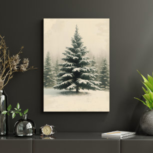 Nostalgisches Weihnachtsbaum-Plakat – Vintage-Feie Poster