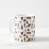Nostalgisches Weihnachtsgeschenk Wasserfarben-Tass Kaffeetasse (Vorderseite Links)