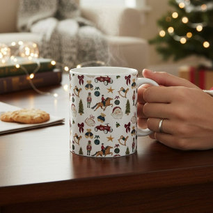 Nostalgisches Weihnachtsgeschenk Wasserfarben-Tass Kaffeetasse