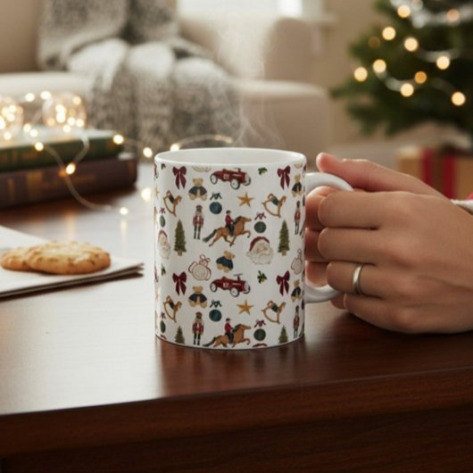 Nostalgisches Weihnachtsgeschenk Wasserfarben-Tass Kaffeetasse
