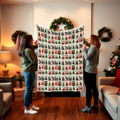 Nostalgisches Weihnachtsmuster der Briefmarke Fleecedecke