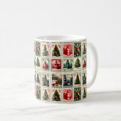 Nostalgisches Weihnachtsmuster der Briefmarke Kaffeetasse (VorderseiteRechts)