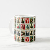 Nostalgisches Weihnachtsmuster der Briefmarke Kaffeetasse (Vorderseite Links)