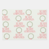Nostalgisches Weihnachtswrapping Paper Geschenkpapier Set (Vorderseite 3)