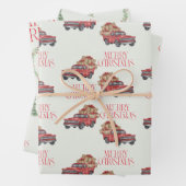 Nostalgisches Weihnachtswrapping Paper Geschenkpapier Set (Beispiel)