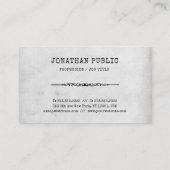 Nostalgy Retro klassischer Blick-stilvoller Visitenkarte (Rückseite)