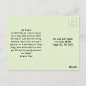 Nosy Deer kann nicht warten, dich zu treffen Lehre Postkarte (Rückseite)