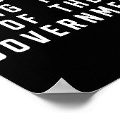 Not A Big Fan Of The Government Funny Sarcasm Sayi Poster (Ecke)