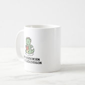 Not A Bookworm But Bookdragon Funny Book Lover Kaffeetasse (Vorderseite Links)