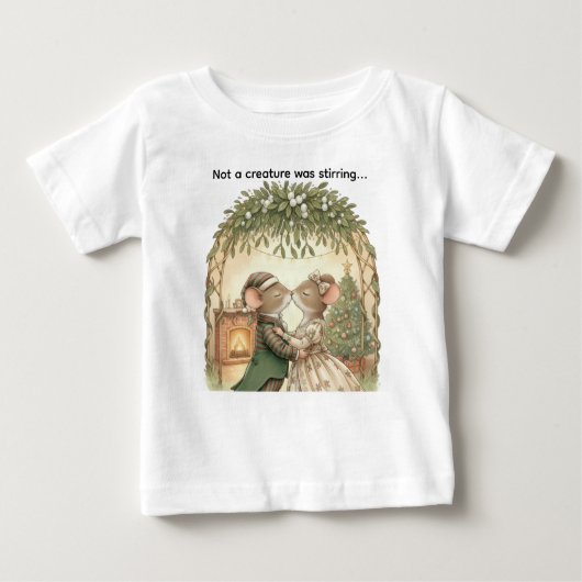 Not a Creature was stirring - Cute mice Christmas Baby T-shirt (Vorderseite)