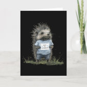 Not A Hugger Hedgehog Karte (Vorderseite)
